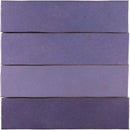 Vier horizontale paarse keramische tegels van Zelij Lila 5x20, handgemaakte Marokkaanse tegeltjes