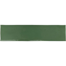 Groene, glanzende keramische wandtegel Zelij Verde Botella 5x20, handgemaakte Marokkaanse tegeltjes