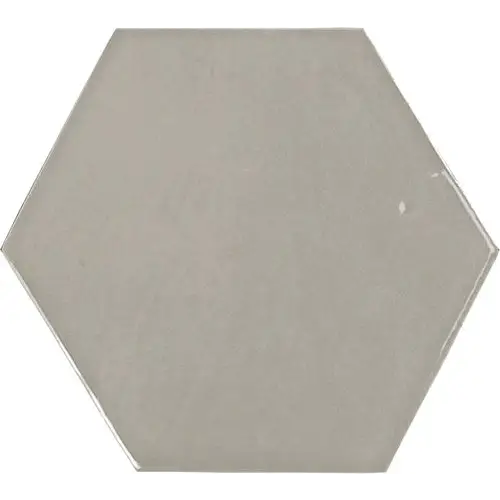 Zellige Hexa Grey 10,8x12,4 met grijs hexagonaal keramisch tegelontwerp