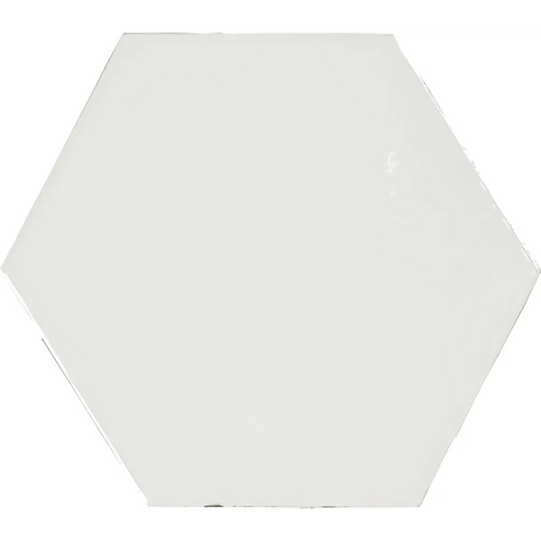 Witte hexagonale tegel Zellige Hexa White 10,8x12,4 perfect voor stijlvolle interieurs