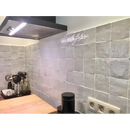 Handgemaakte keramische wandtegels Zelliges Alhambra Blanc Cassé 10x10 cm met glanzend oppervlak