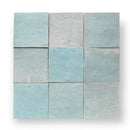 Negen zelliges alhambra tegels in zacht blauw en grijs, ideale totale oppervlakte