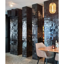 Donkere geglazuurde Zelliges Alhambra 31 Noir Matt 10x10 cm met mozaïekpatroon