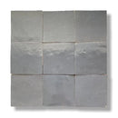 Zelliges Alhambra 63 Gris Souris tegels in een 3x3 vlak patroon van 10x10 cm