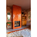 Oranje Zelliges Alhambra 74 met zwarte haard, perfect voor je alhambra orange 10x10