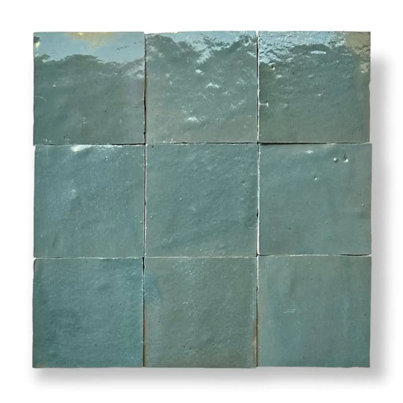 Turquoise zelliges tegel van Alhambra 68 Olive 10x10 cm, perfect voor je project