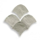 Iriserende fanvormige zelliges Alhambra Fishscale 29 Ivoire voor totale oppervlakte