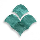 Teal gekleurde zelliges Alhambra Fishscale 44 met verweerde look voor totale oppervlakte