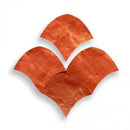 Roodbruine koperen tegels van Zelliges Alhambra Fishscale Alhambra 74 Orange, totale oppervlakte zichtbaar