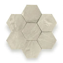 Zelliges Alhambra Alhambra Hexagone 01 Fez met lichtgrijze matte bejmat noir uitstraling