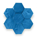 Zelliges Alhambra Bleu Pacific Alhambra Hexagone met 7 blauwe hexagon tiles in bloemvorm