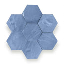 Zelliges Alhambra Alhambra Hexagone 09 Lavande met blauwe marmering voor bejmat en alhambra bejmat