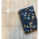 Donkere terrazzo tegel met kleurrijke stenen, Zelliges Alhambra Bejmat 01 5x15 cm