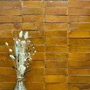 Zelliges Alhambra Bejmat 13 Marron 5x15 cm met droogbloemen vaas