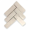 Zelliges Alhambra Bejmat ivoire 5x15 cm met herringbone patroon en neutrale kleur