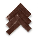 Zelliges Alhambra Bejmat 34 Chocolat tegel in herringbone patroon, donkerbruin