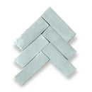 Light blauwgroene Zelliges Alhambra Bejmat tegels in visgraatpatroon