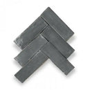 Dark grey Zelliges Alhambra Bejmat 40 Gris Fonce in herringbone pattern