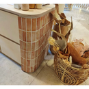 Woven basket met gedroogde natuurmaterialen bij Zelliges Alhambra Bejmat Terracotta 5x15