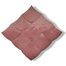 Roze keramische tegels in golvend patroon van Zelliges Alhambra Ecail Vieux Rose
