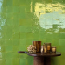 Zelliges Alhambra Vert Pintemps 10x10 cm groene glanzende tegels